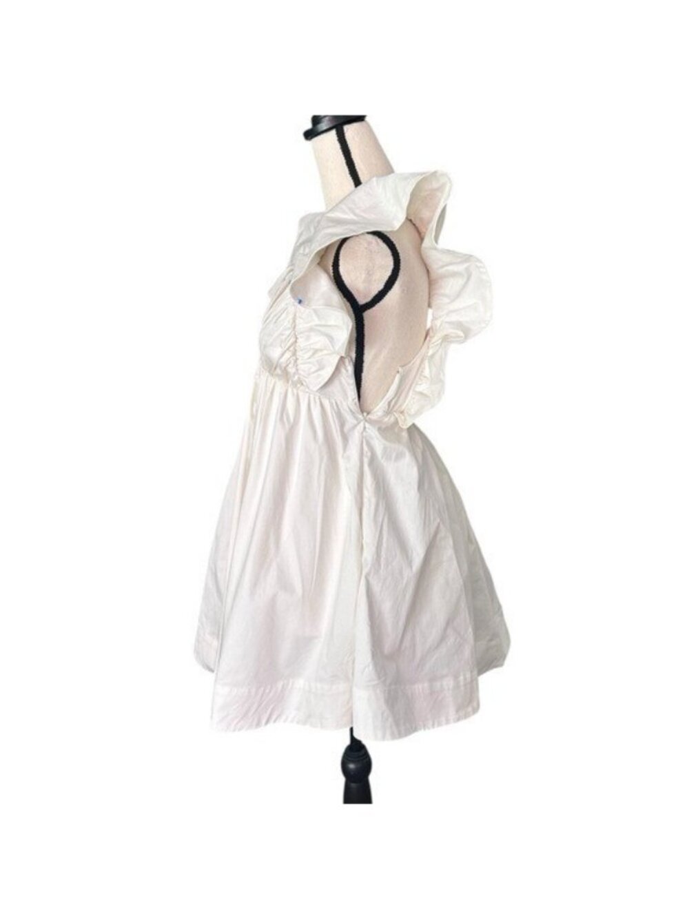 NWT For Love & Lemons Clementine White Taffeta Mini Dress Size S - Picture 10 of 16